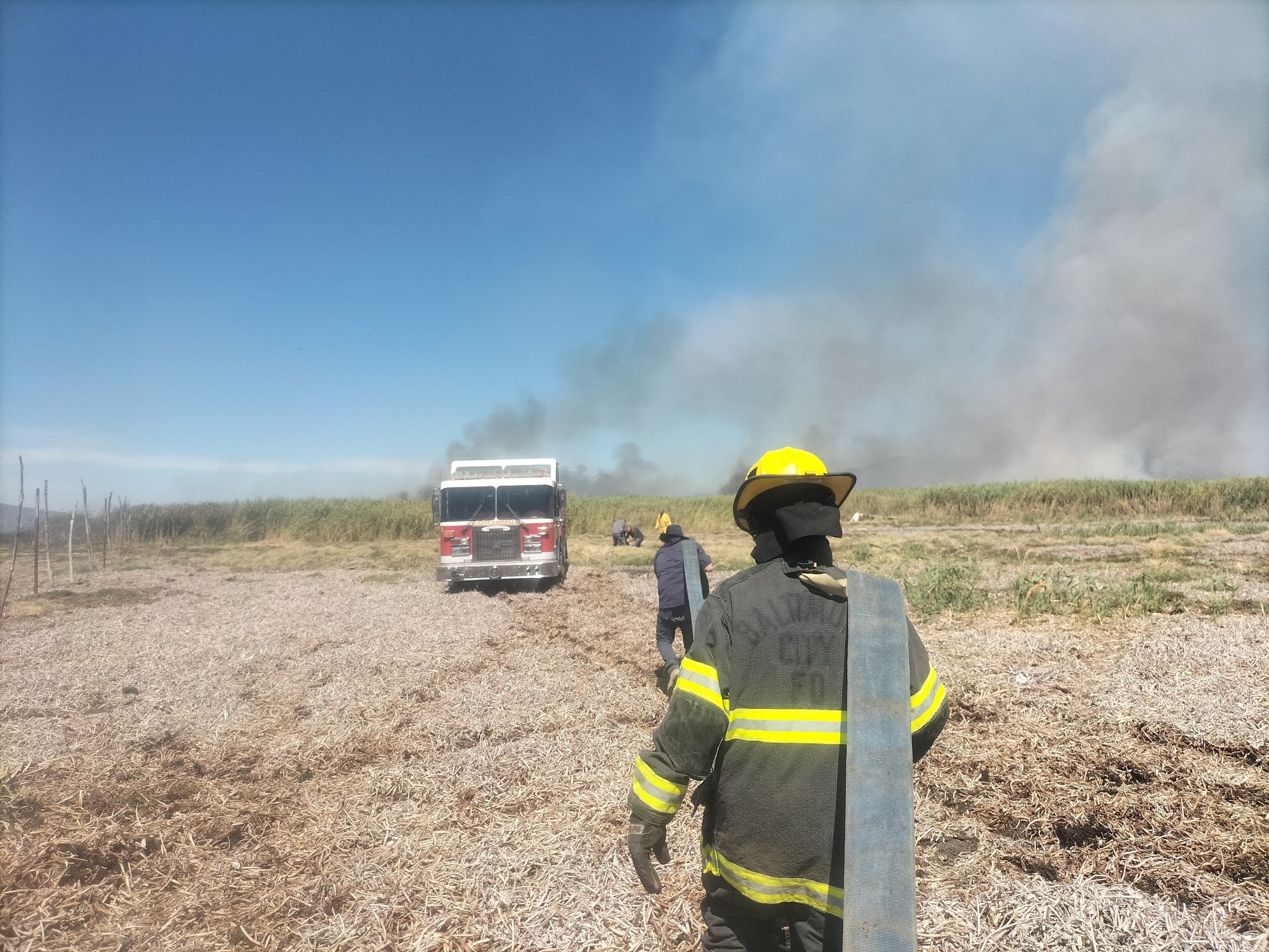 Continúan labores de emergencia frente al incendio en la Laguna de ...