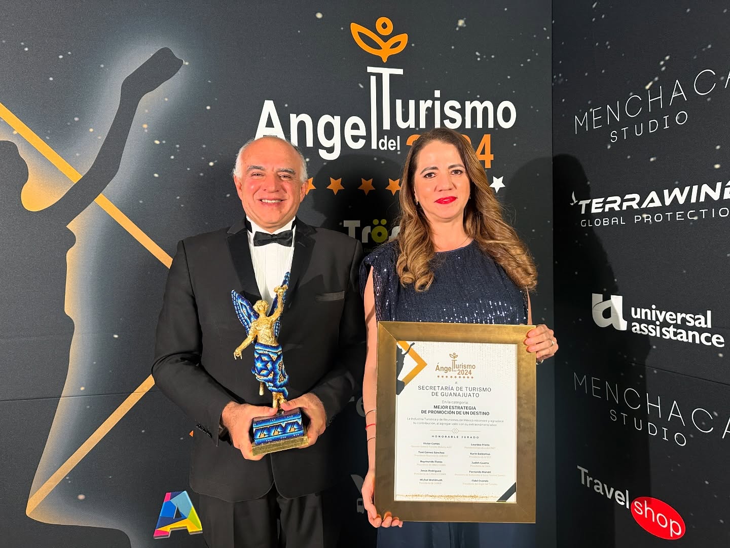 Brilla Guanajuato con dos galardones en los Premios Ángel del Turismo