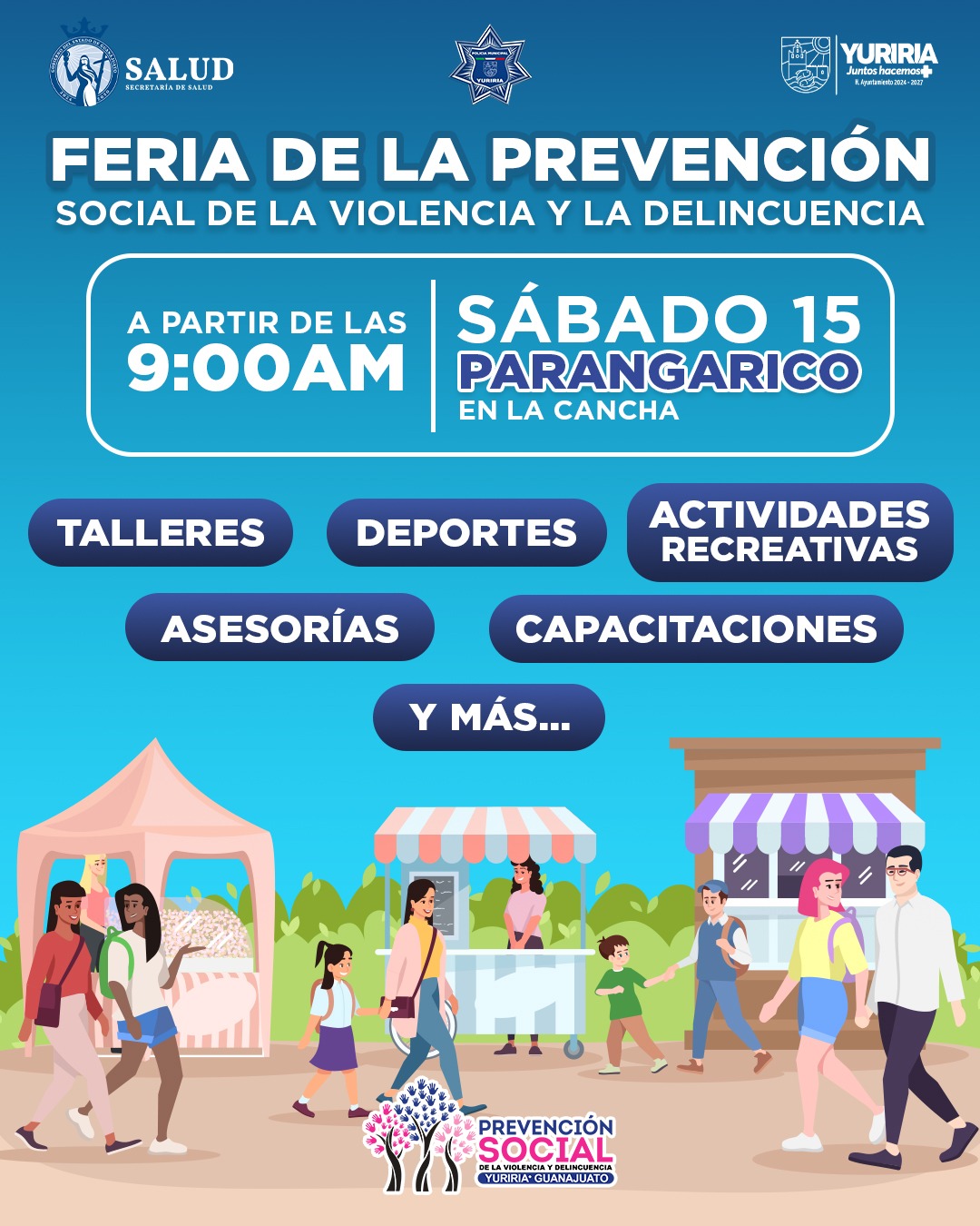 SSG programa para este sábado en Yuriria una Feria de la Prevención Social de la Violencia y la Delincuencia