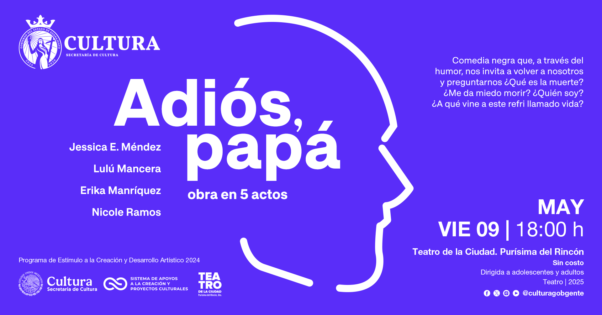 Comedia negra y ciencia ficción se fusionan en Adiós, papá, una puesta en escena sobre el duelo y la vida