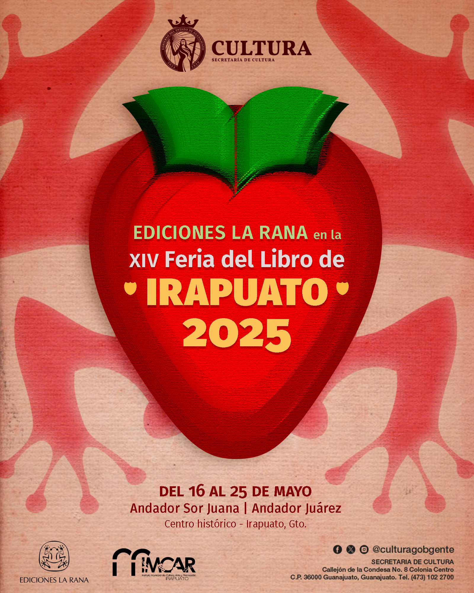 La Secretaría de Cultura de Guanajuato, a través de Ediciones La Rana, presente en la XIV Feria del Libro de Irapuato