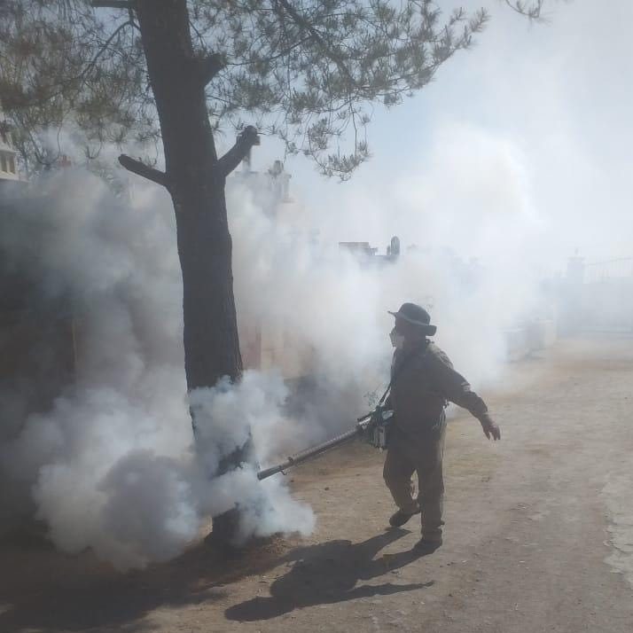 SSG intensifica actividades anti dengue en panteones de Irapuato por motivo del 10 de mayo.