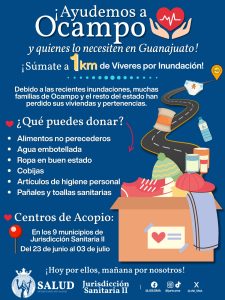 SSG realiza el Kilómetro de Ayuda entre municipios del noreste para ayudar al de Ocampo.