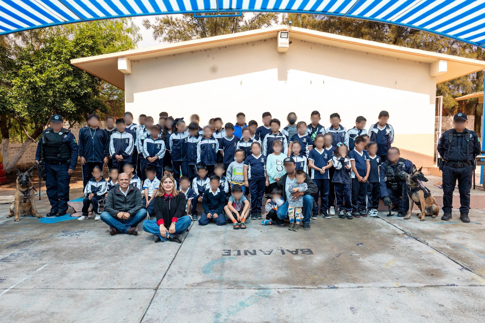 Binomios K9 promueven cultura de prevención entre estudiantes de preescolar y primaria en comunidad de Pénjamo