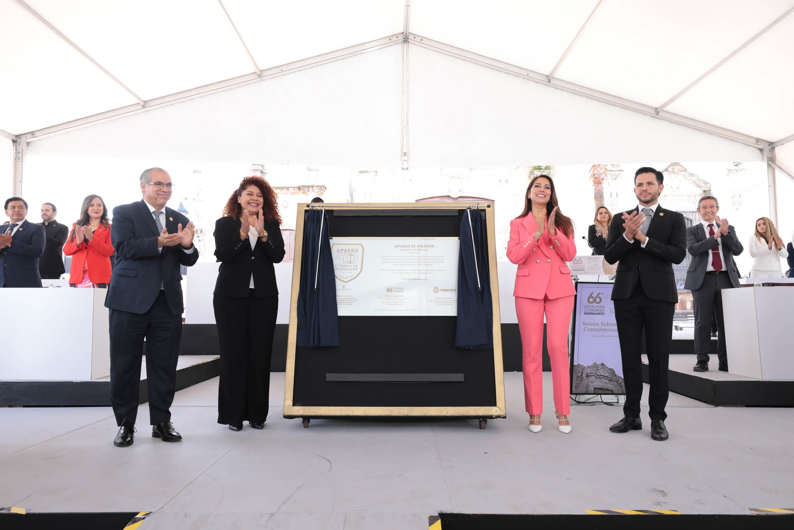 Reconoce Libia Dennise la relevancia histórica y cultural de Apaseo el Grande, al conmemorar su quinto centenario