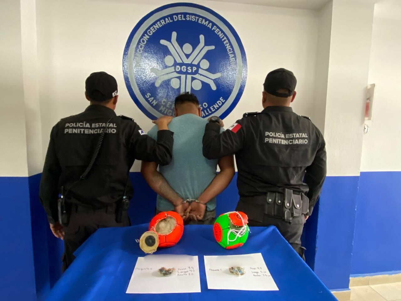 Secretaría de Seguridad y Paz frustra ingreso de droga oculta en balones al Ceprereso de San Miguel de Allende
