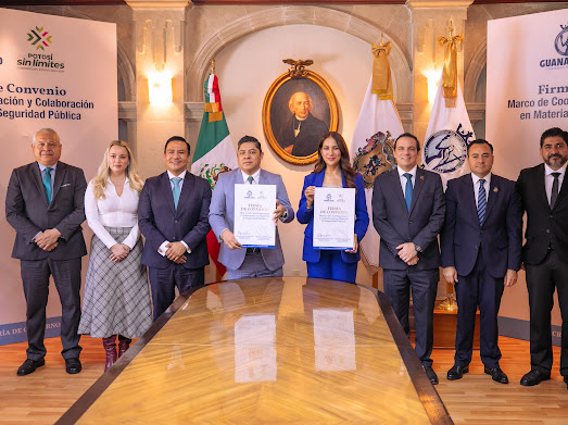 Firman Guanajuato y San Luis Potosí convenio de colaboración en materia de seguridad