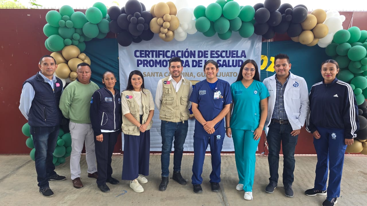 SSG certificó a 25 planteles como Escuelas Promotoras de la Salud en la región noreste de Guanajuato.