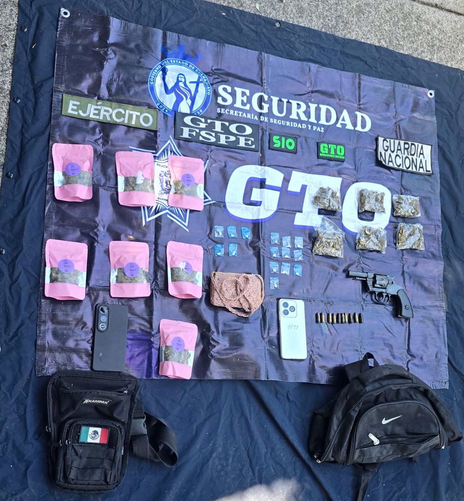 Asegura FSPE 350 dosis de droga en Valle de Santiago: hay dos detenidos 