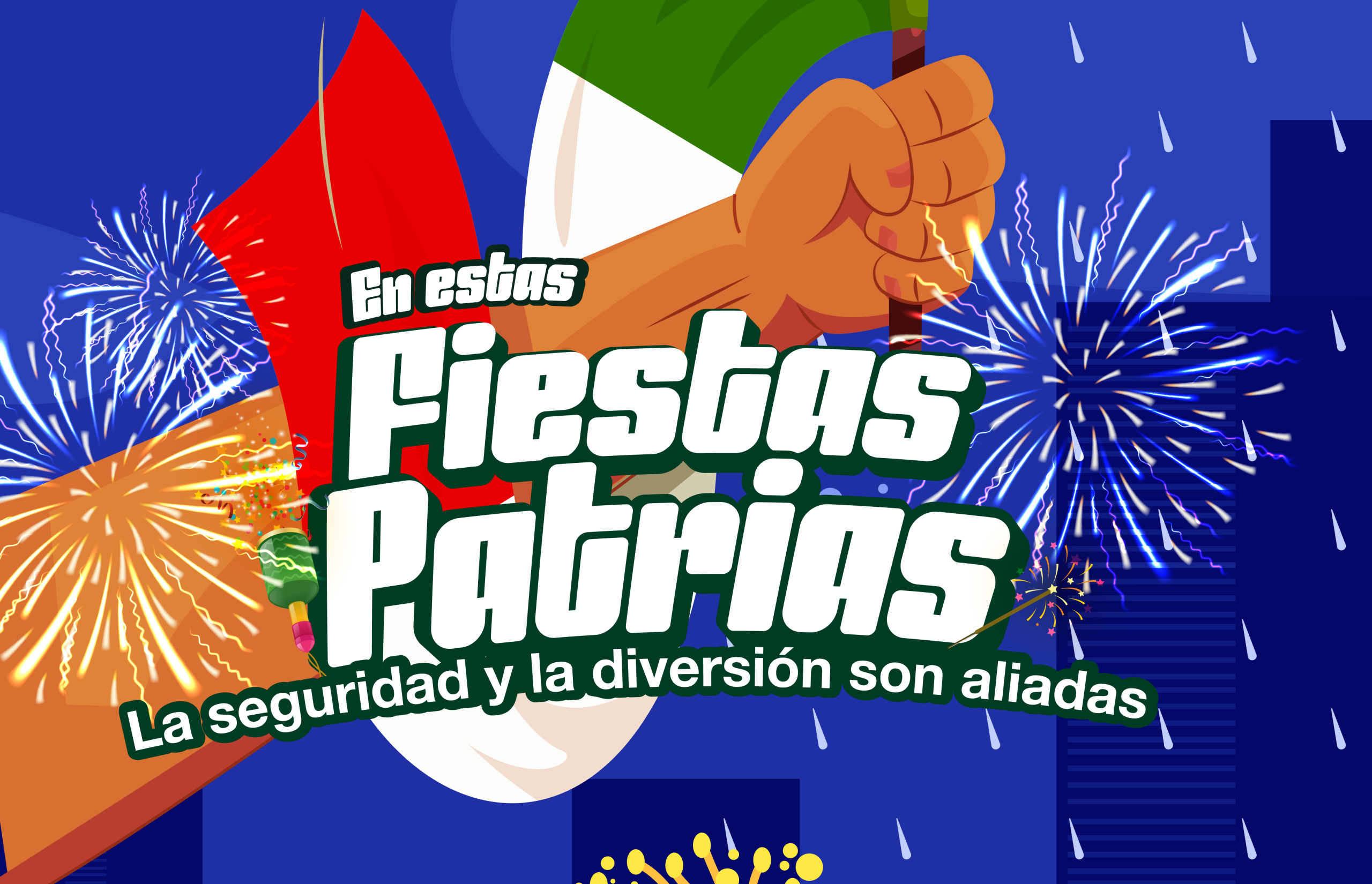 La dependencia llamó a la ciudadanía a evitar uso de pirotecnia debido al riesgo de quemaduras permanentes, ceguera, lesiones auditivas e incendios que pueden poner en riesgo la vida.

Se recomienda mantener a niñas, niños y adolescentes alejados de explosivos, proteger a los animales del ruido y optar por impermeables en caso de lluvia durante concentraciones masivas.