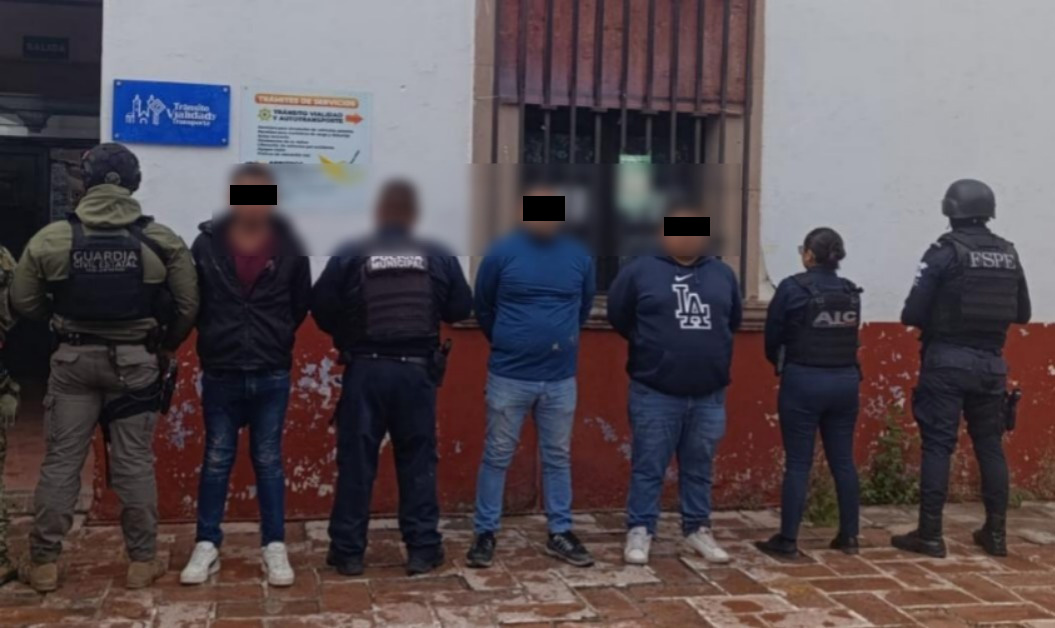 Detiene Secretaría de Seguridad y Paz a ocho personas en operativos conjuntos con San Luis Potosí 