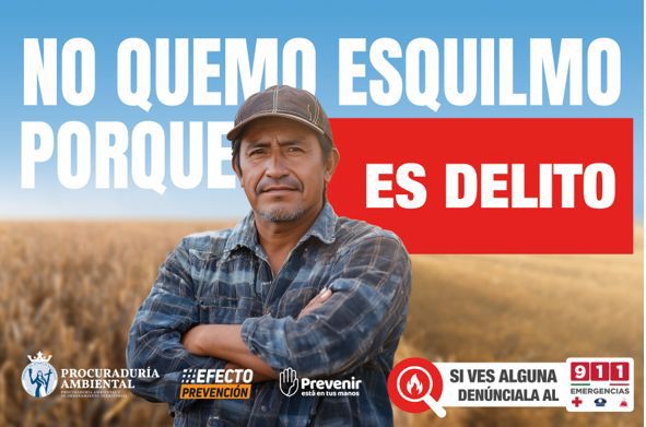 La quema de esquilmo es una práctica que afecta la salud y el medio ambiente