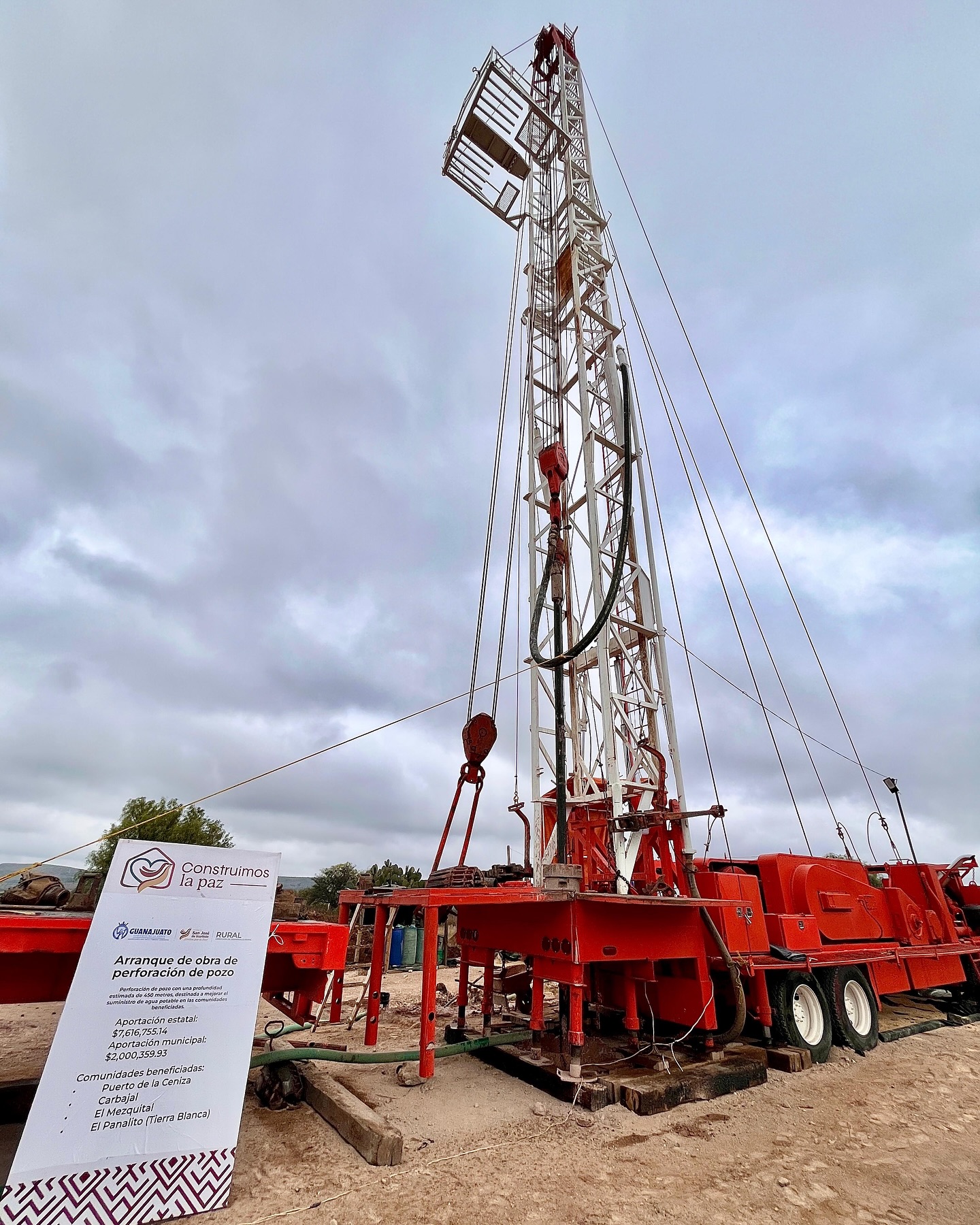 Inicia perforación de pozo para agua potable en localidad de San José Iturbide