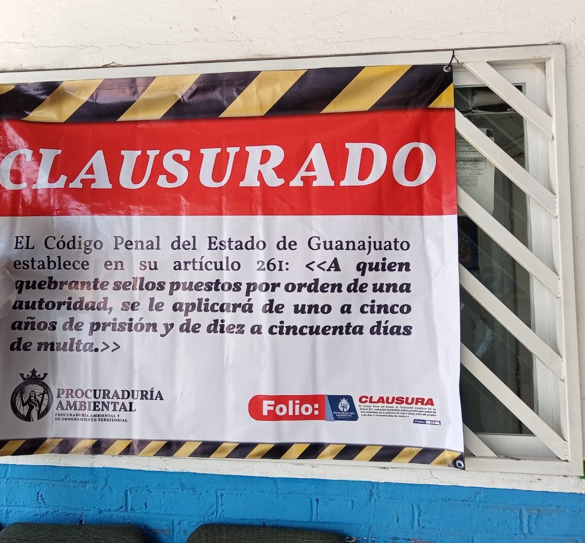 Clausura PAOT Centro de Verificación Vehicular en el municipio de Irapuato