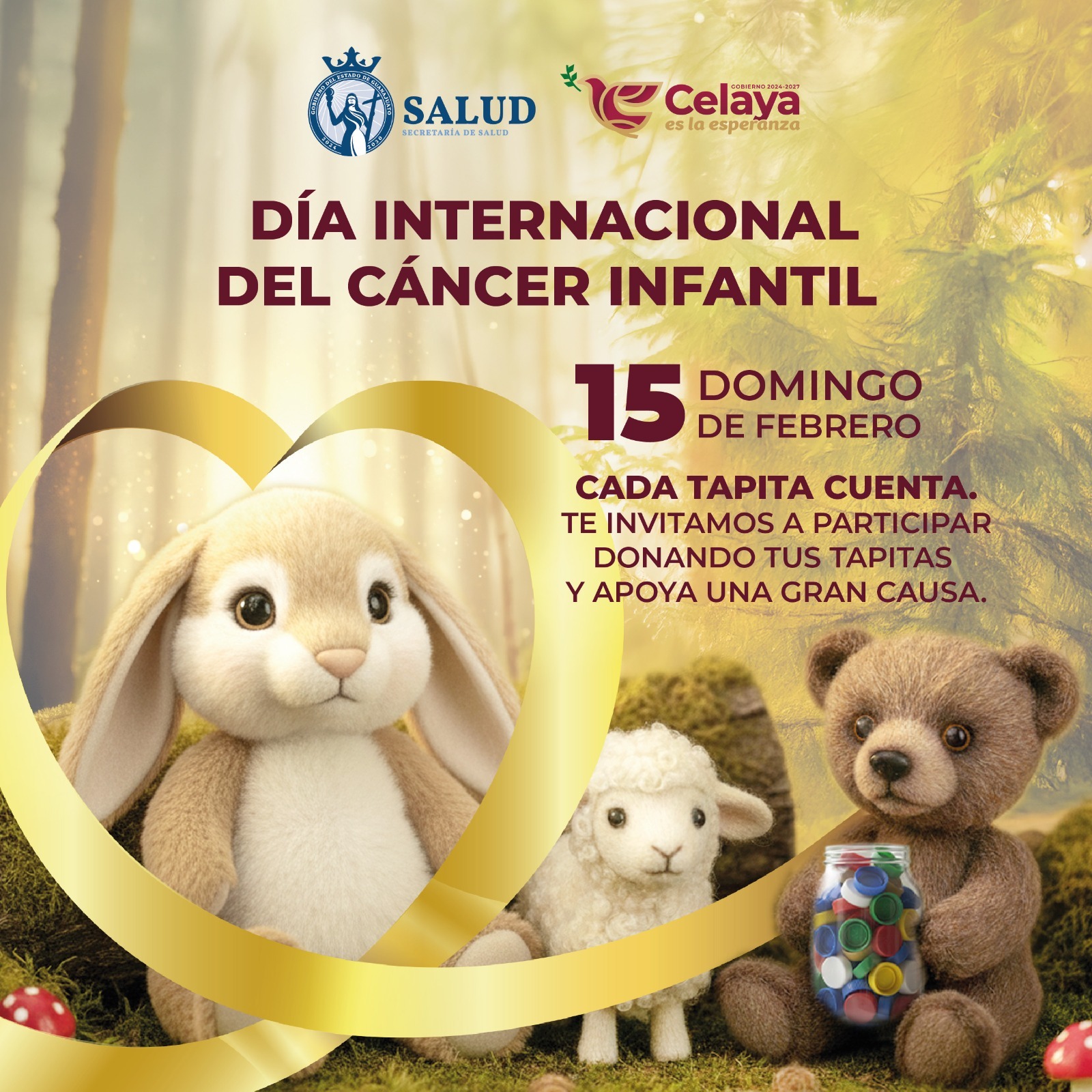 SSG realizará caminata con motivo del Día Internacional de la Lucha contra el Cáncer Infantil.