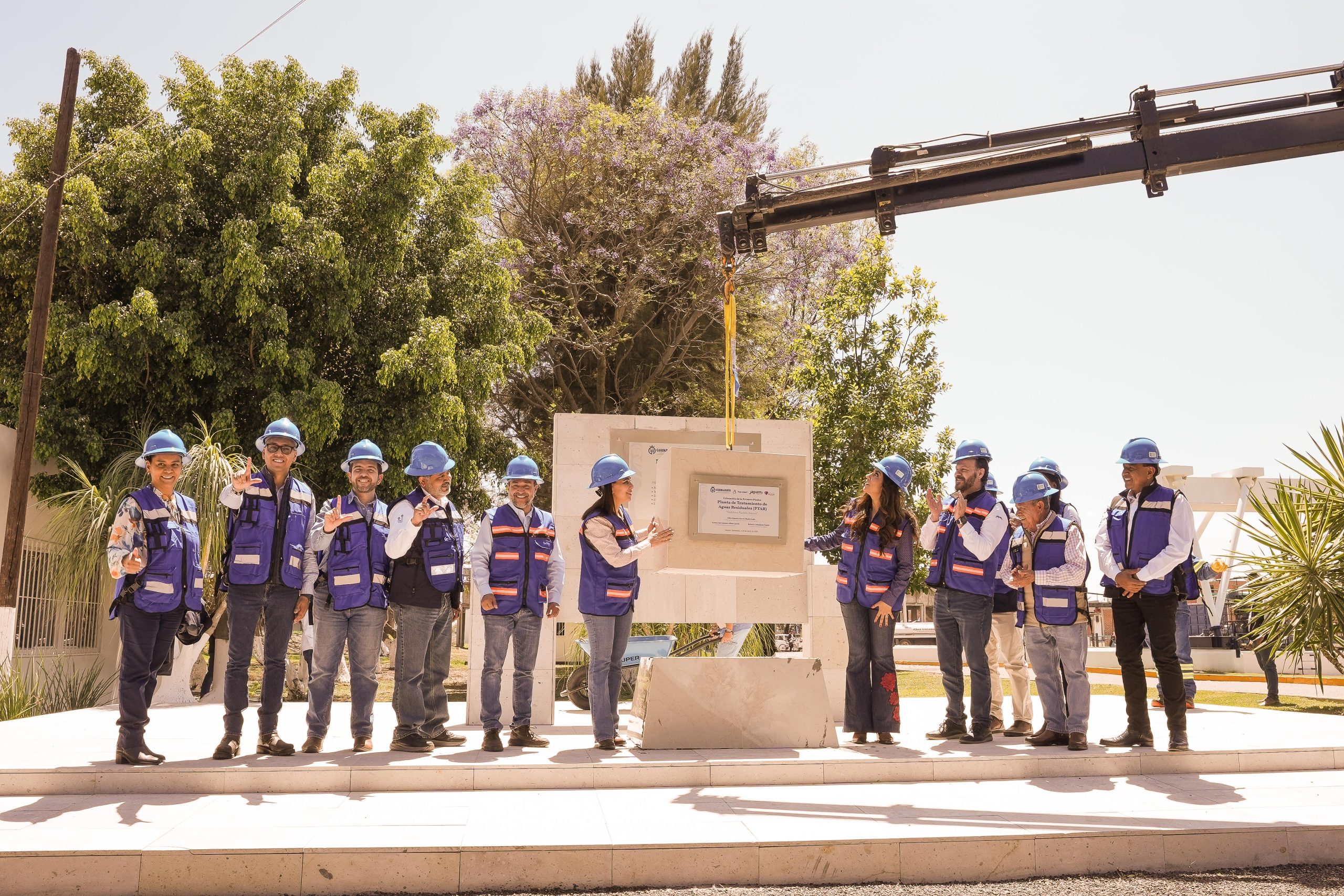 Gobernadora da arranque a obras de la Planta de Tratamiento de Aguas Residuales en Irapuato