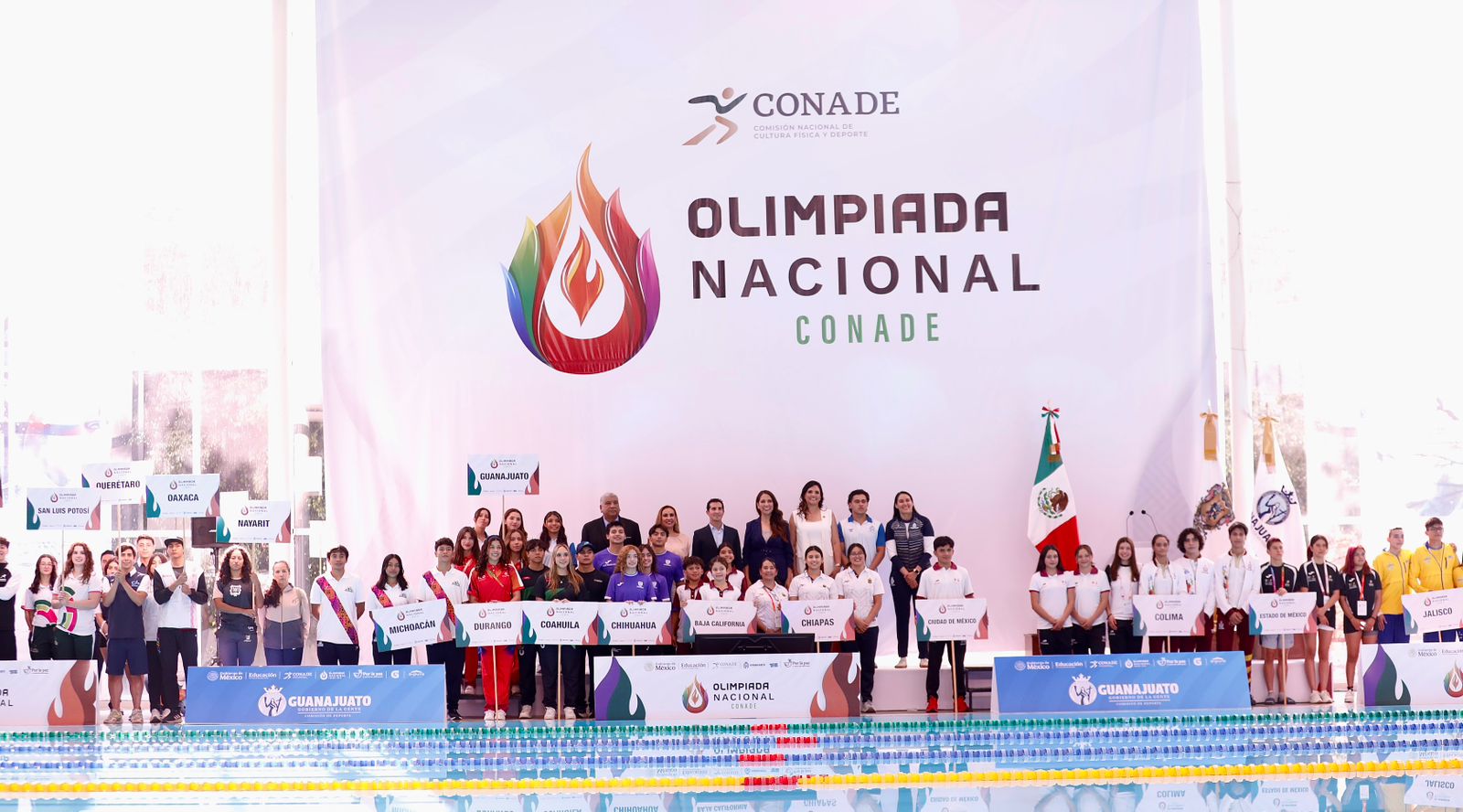 “El triunfo está en la pasión”: Libia inaugura la Olimpiada de Natación CONADE