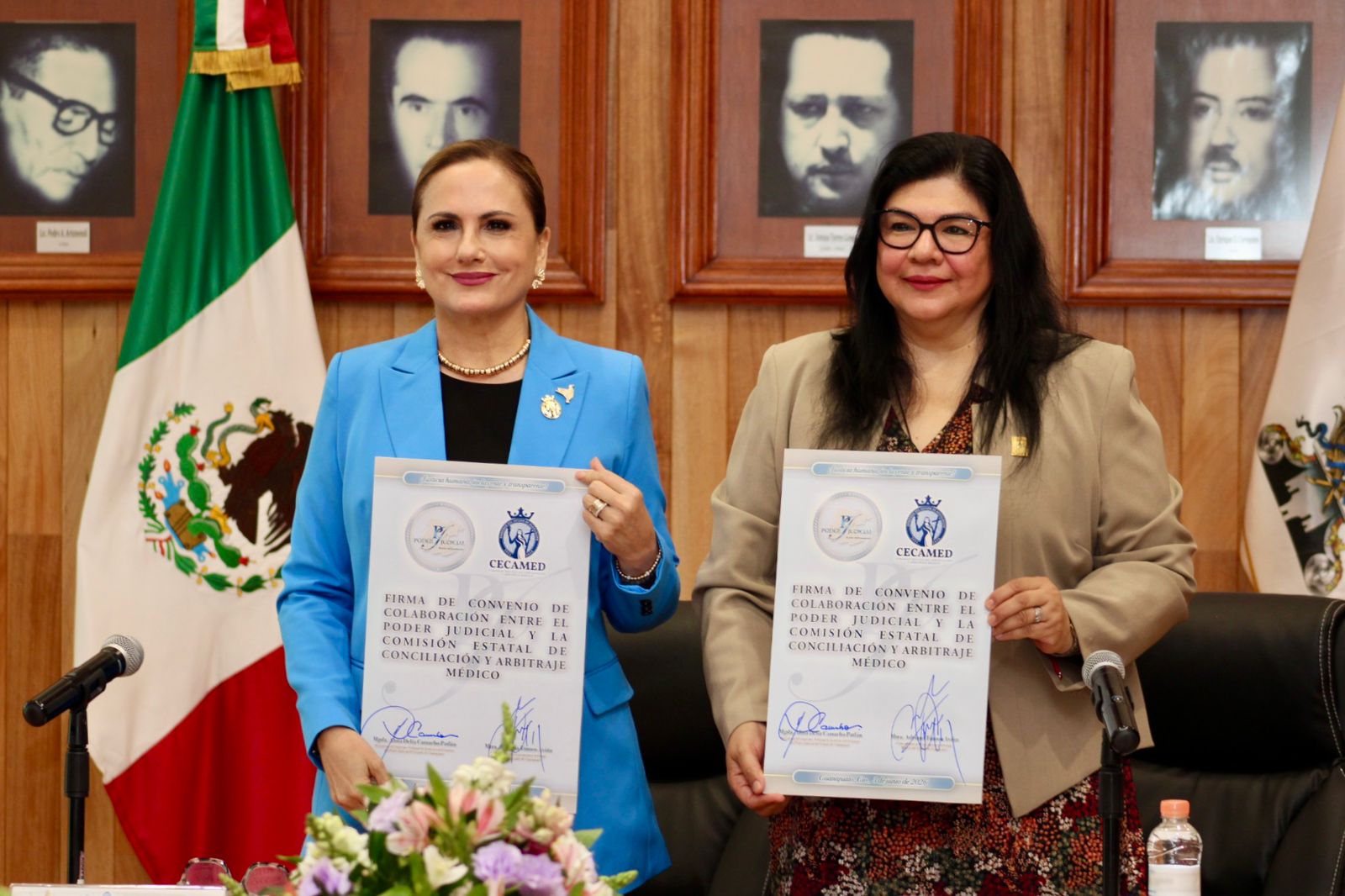 Firman Poder Judicial del Estado y CECAMED convenio de colaboración para fortalecer la capacitación y la cultura legal