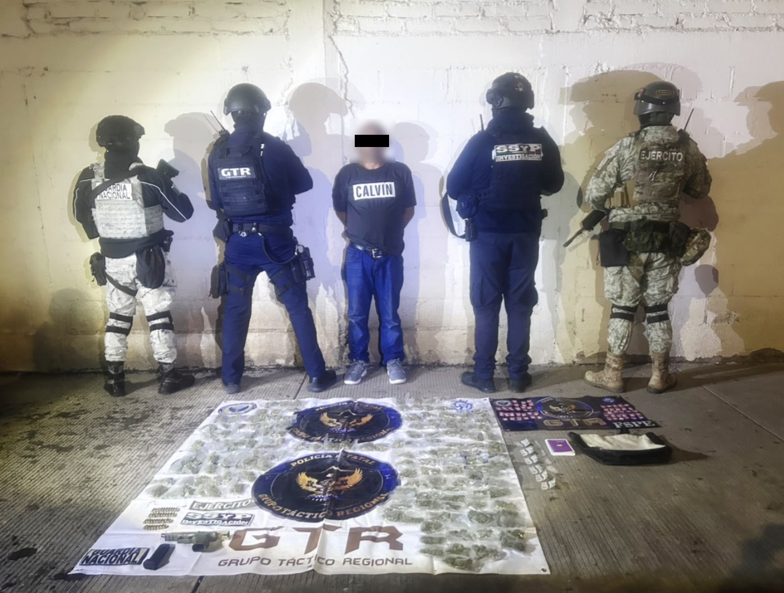 Detiene Grupo Táctico Regional a presunto distribuidor de droga armado en León 