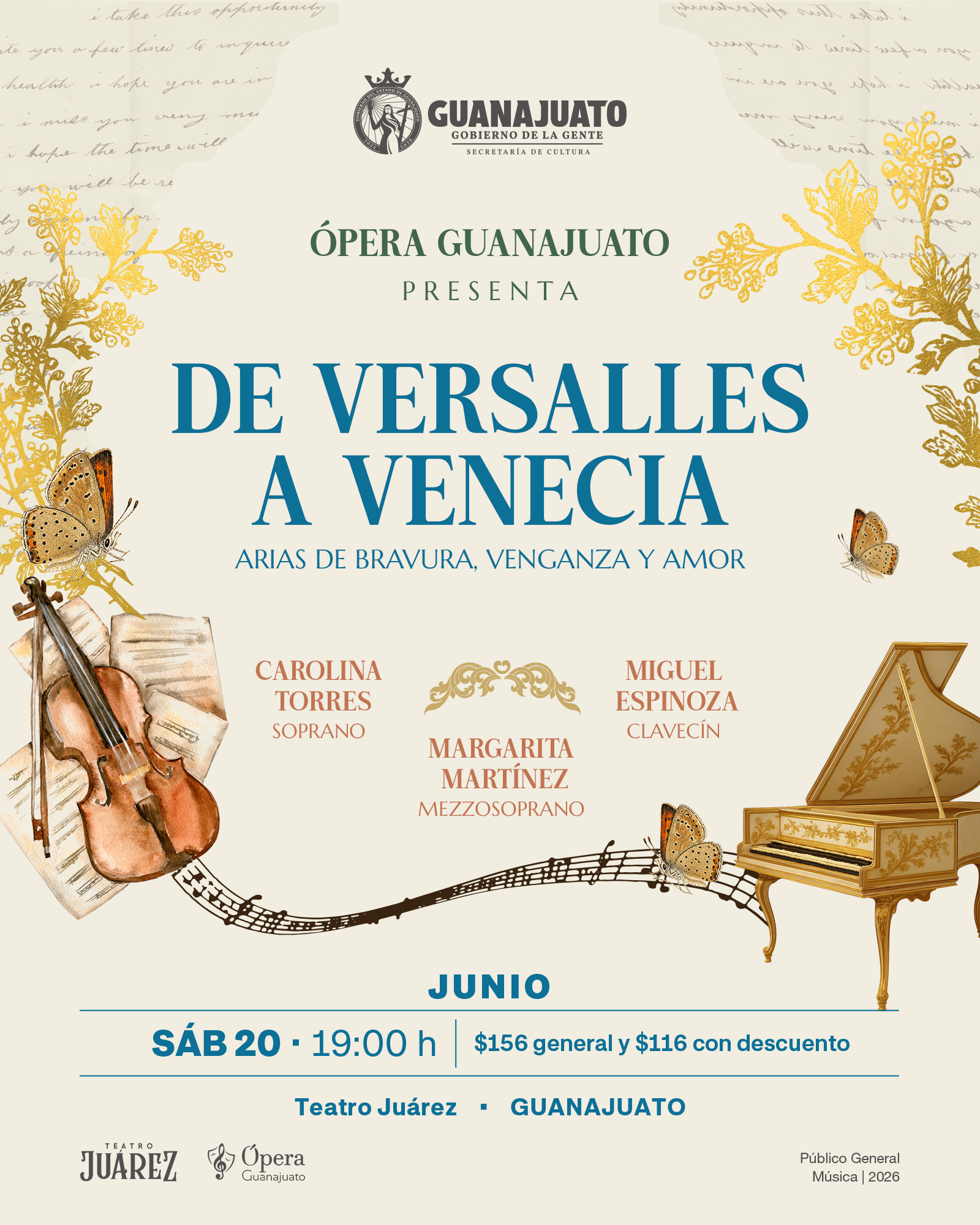 De Versalles a Venecia: Ópera Guanajuato revive el esplendor musical del Barroco