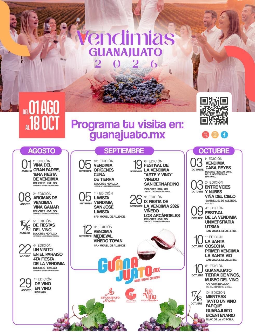 Guanajuato abre sus viñedos al mundo; más de dos meses de vino, gastronomía y tradición