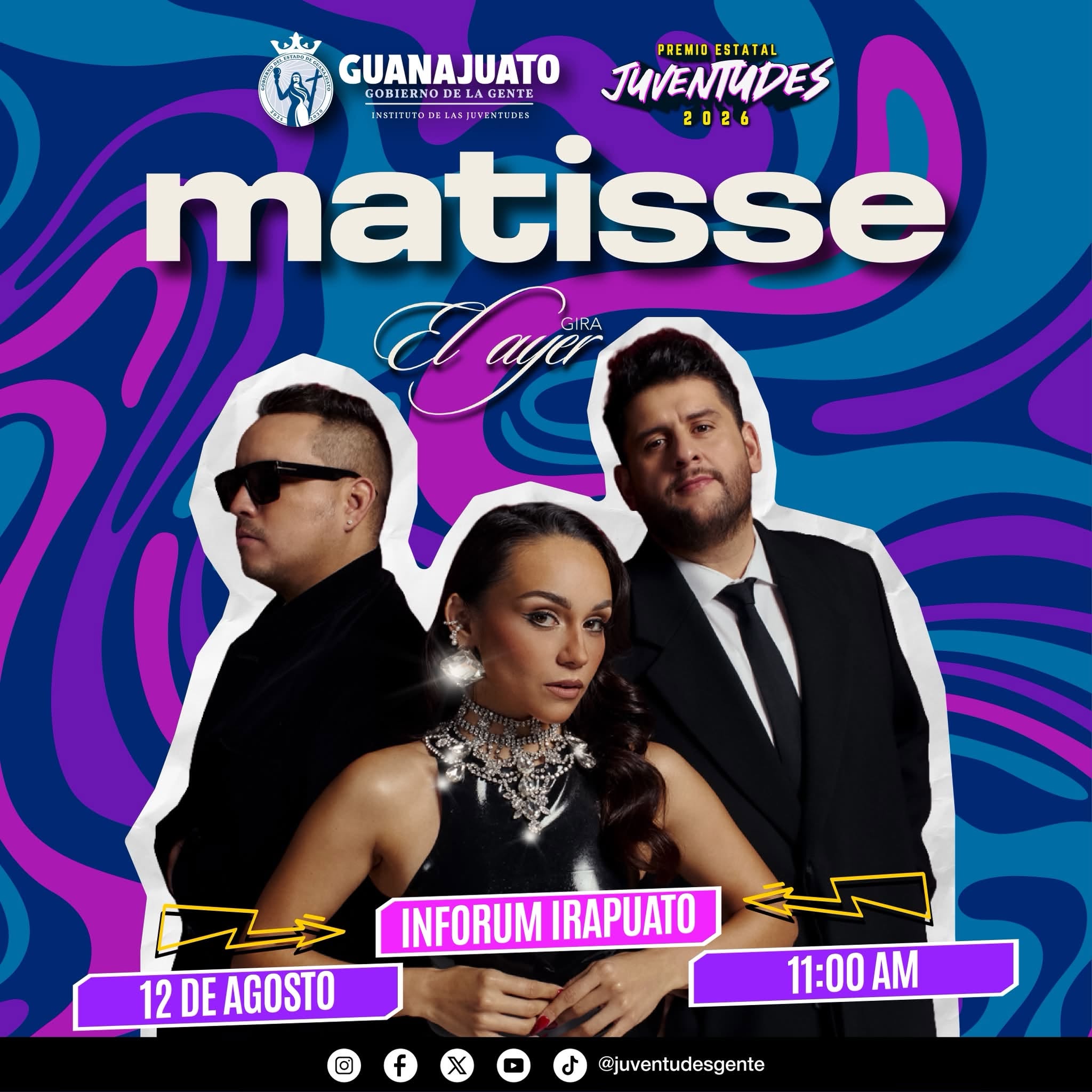 Matisse llegará por primera vez al Premio Estatal de las Juventudes 2026 con un concierto gratuito