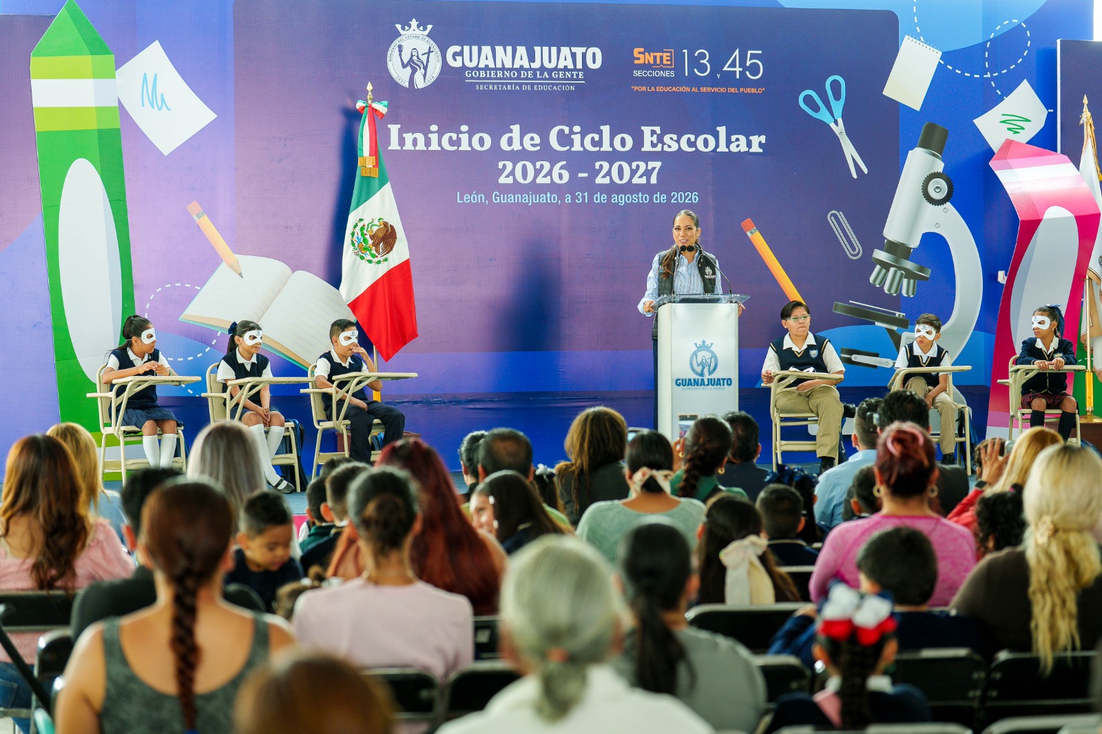 Arranca en Guanajuato Ciclo Escolar 2026-2027; Gobernadora refrenda su compromiso con la educación