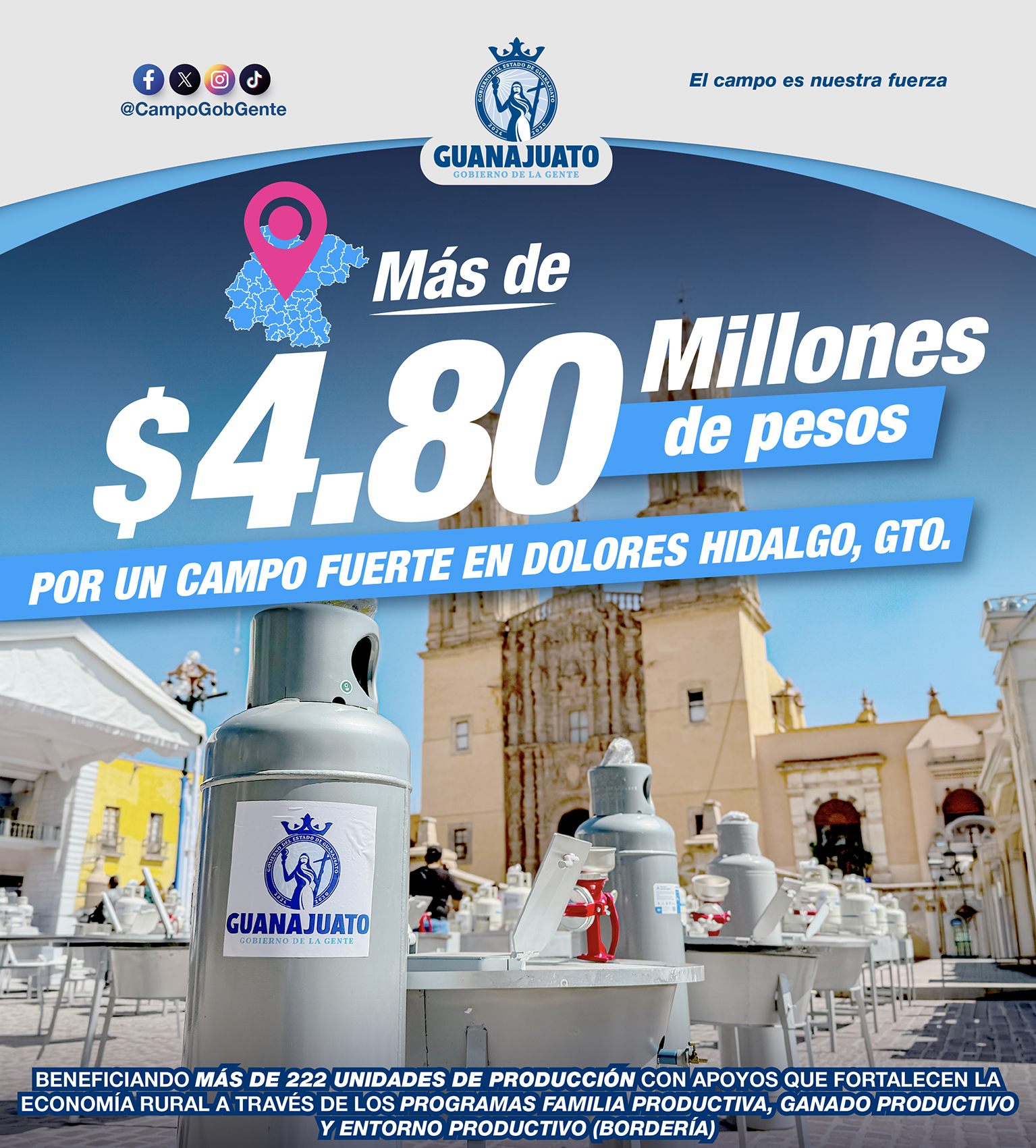 Secretaria del Campo fortalece el desarrollo rural de Dolores Hidalgo con apoyos superiores a 4.8 millones de pesos