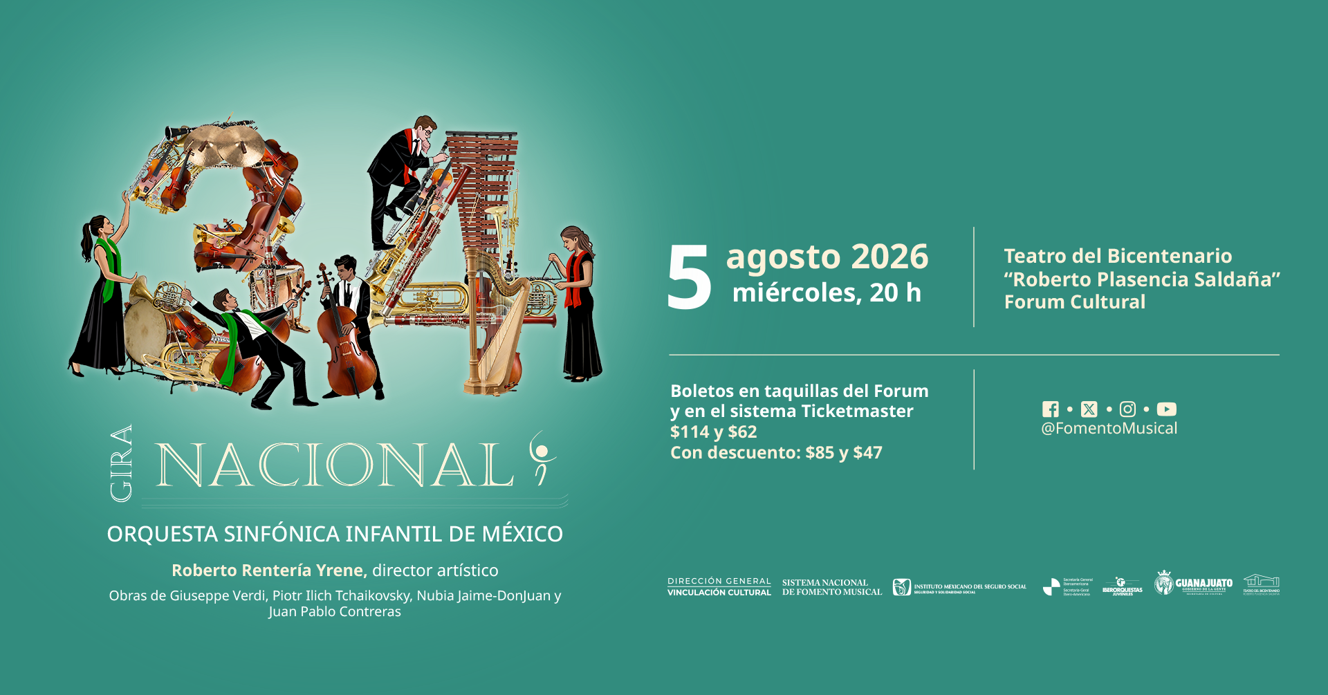 La Orquesta Sinfónica Infantil de México ofrecerá concierto en el Teatro del Bicentenario
