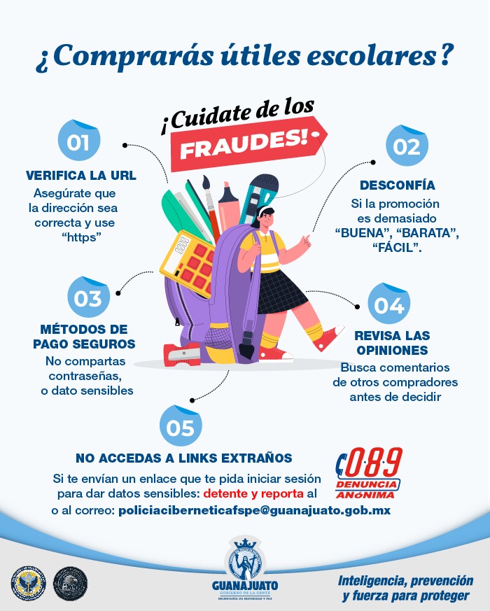 Que no te engañen en este regreso a clases: Policía Cibernética de Guanajuato alerta por falsas ofertas 