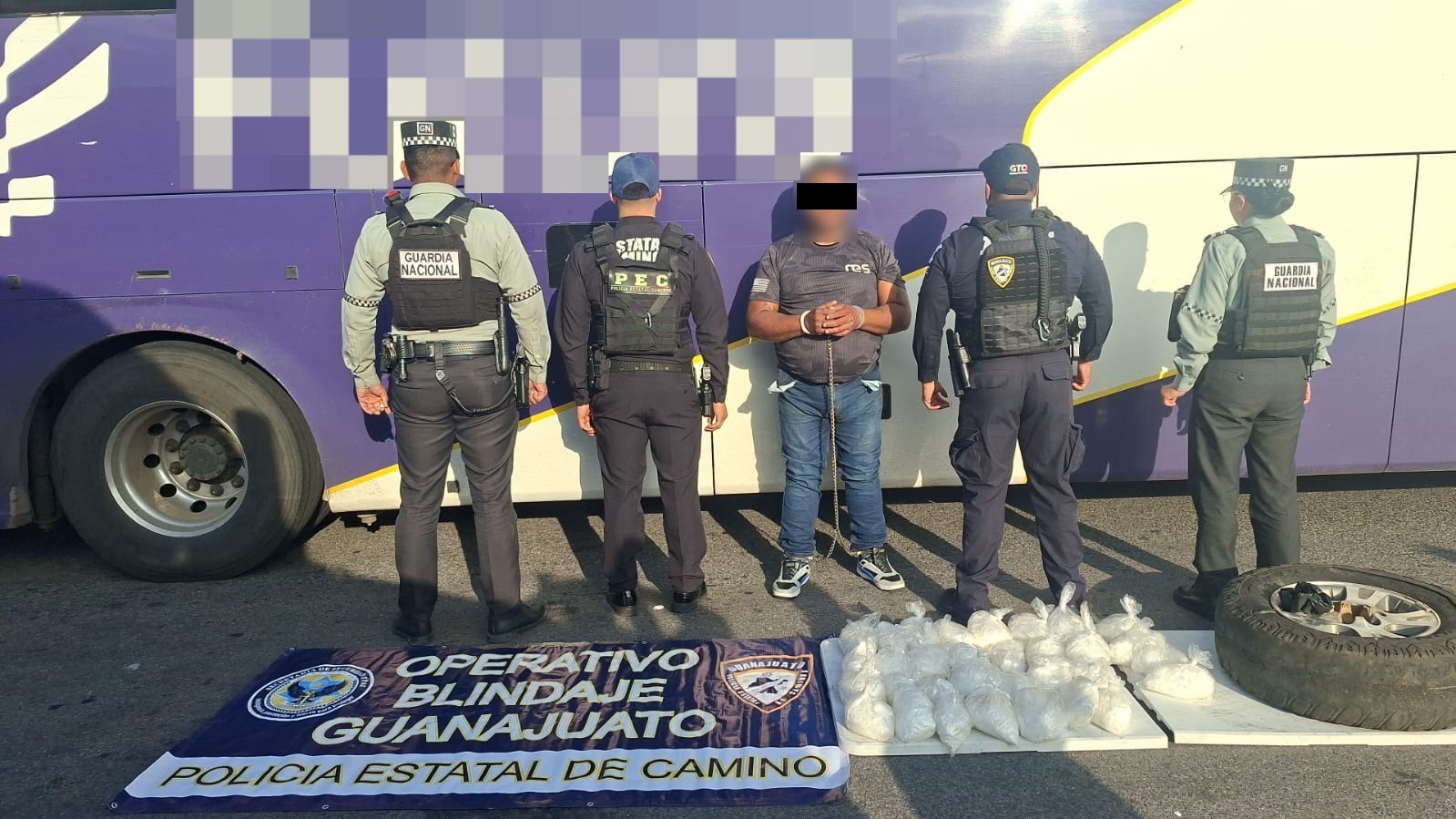 Encuentra PEC más de 49 mil dosis de presunto cristal ocultas en una llanta en Salamanca
