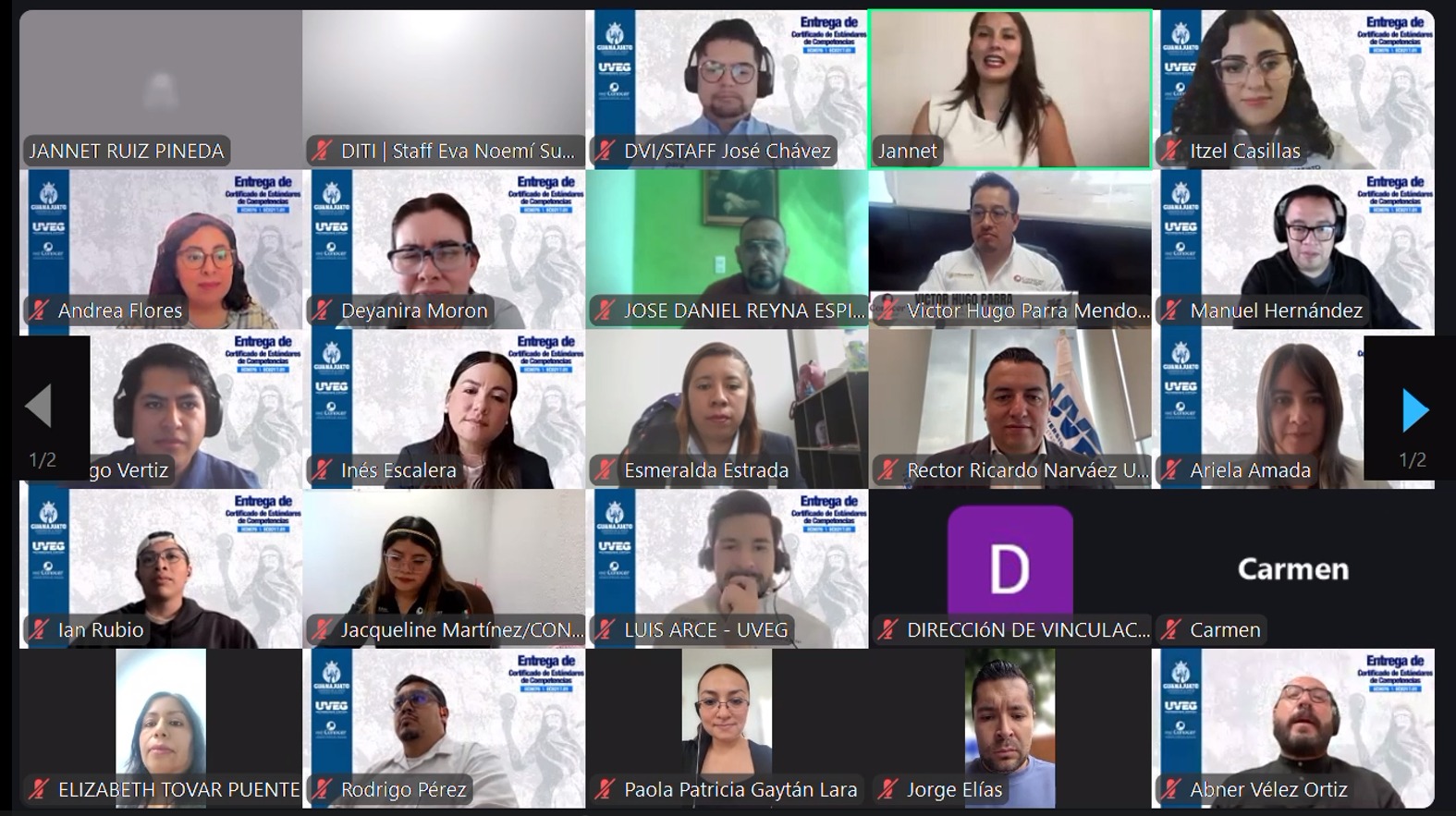Purísima del Rincón, 8 de septiembre de 2026. En un paso clave para el fortalecimiento de la educación continua y la empleabilidad, la Universidad Virtual del Estado de Guanajuato (UVEG) realizó la entrega de certificados de competencia laboral a 22 profesionales, quienes integran la primera generación que concluye este proceso desde la incorporación de la institución a la red de prestadores de servicios del Consejo Nacional de Normalización y Certificación de Competencias Laborales (CONOCER)., posicionando a la institución a la vanguardia en el reconocimiento del 
